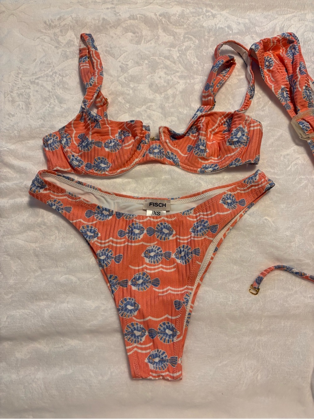 Fisch Coral Seashell Print Bikini - XS